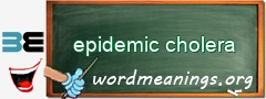 WordMeaning blackboard for epidemic cholera